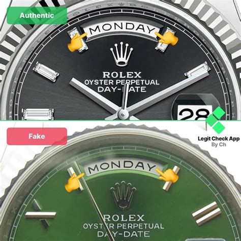 rolex day date fake vs real|rolex knockoff watches day date.